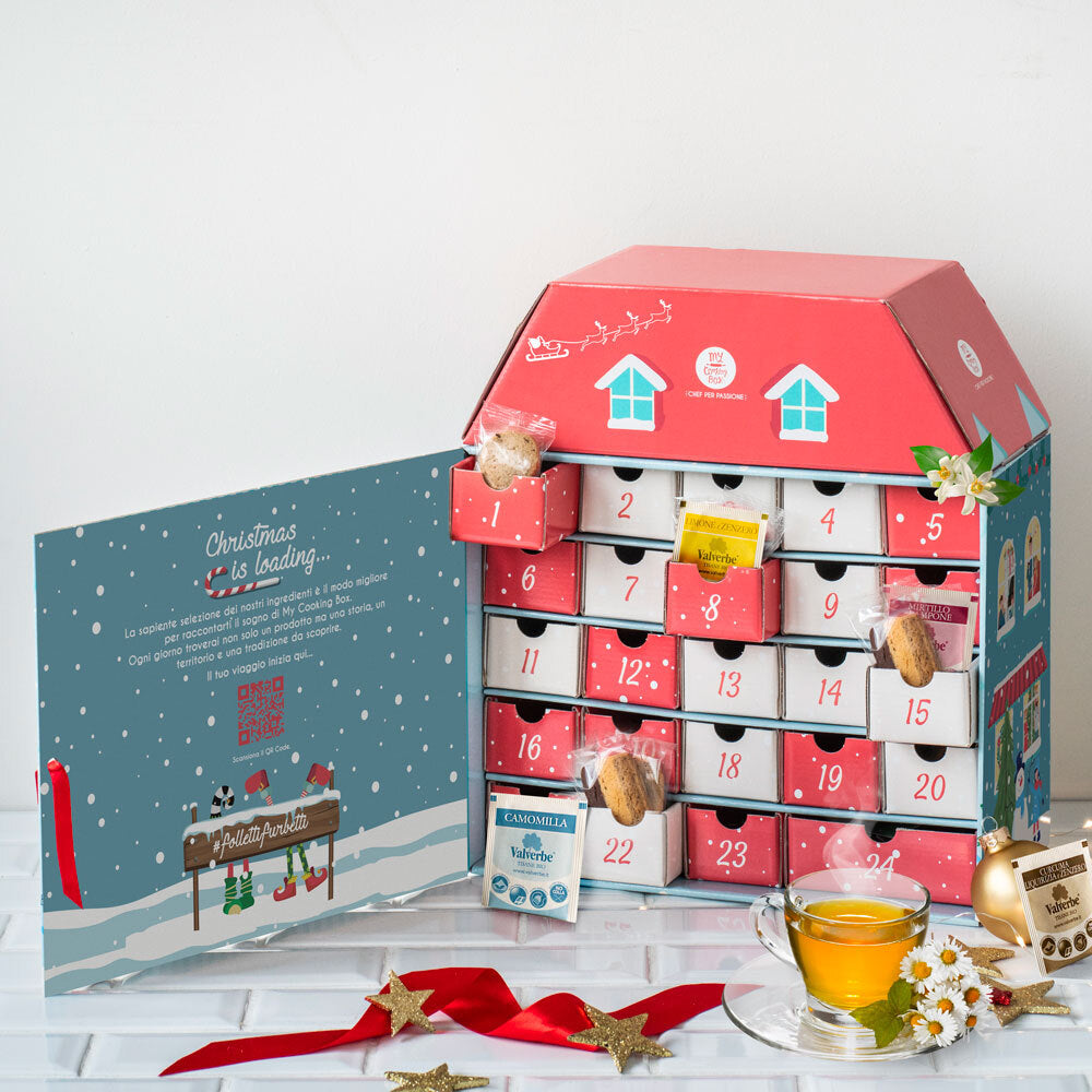 Calendario avvento tisane e biscotti Natale