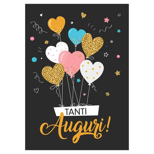 Biglietto Auguri Nero