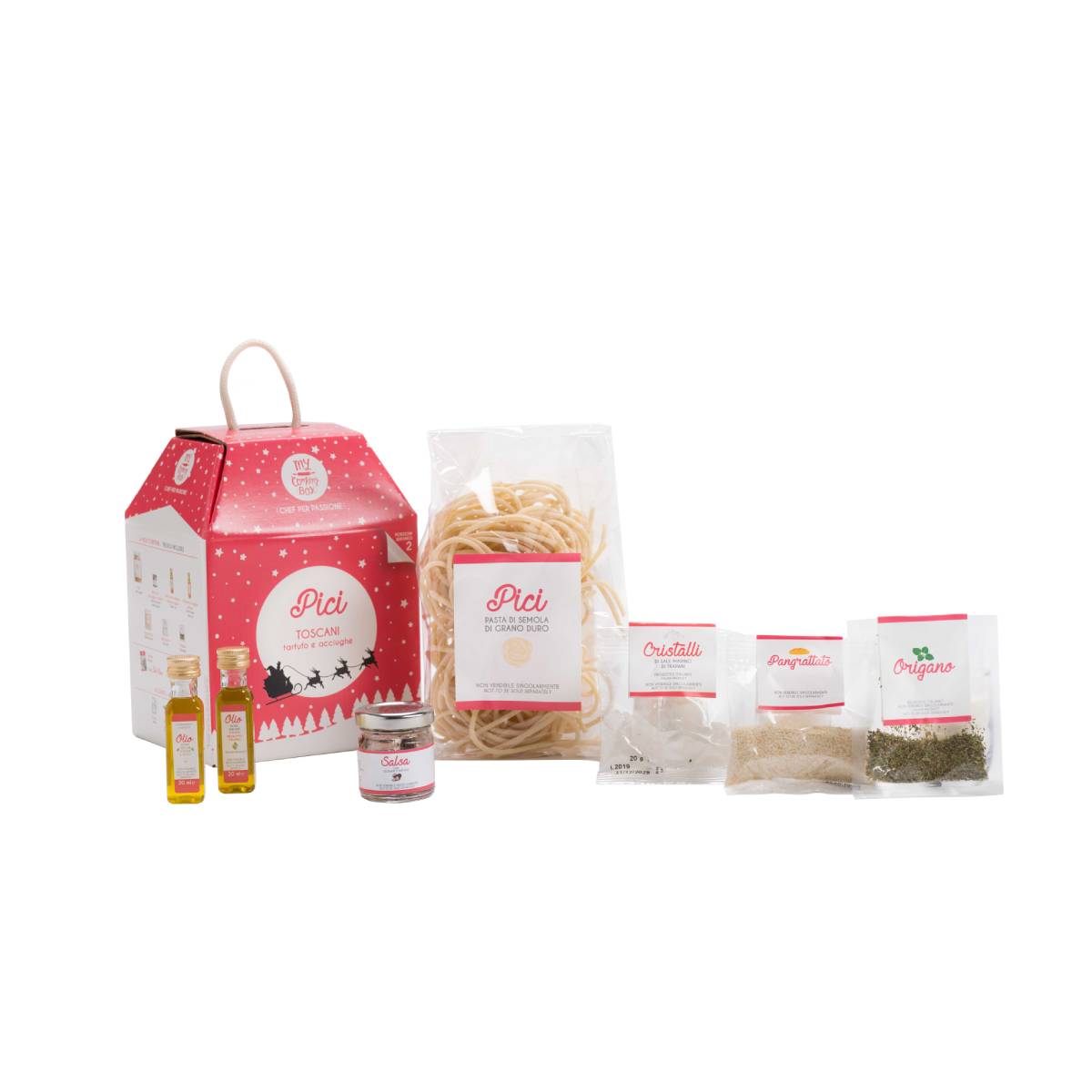 Pici toscani con tartufo e acciughe versione natalizia