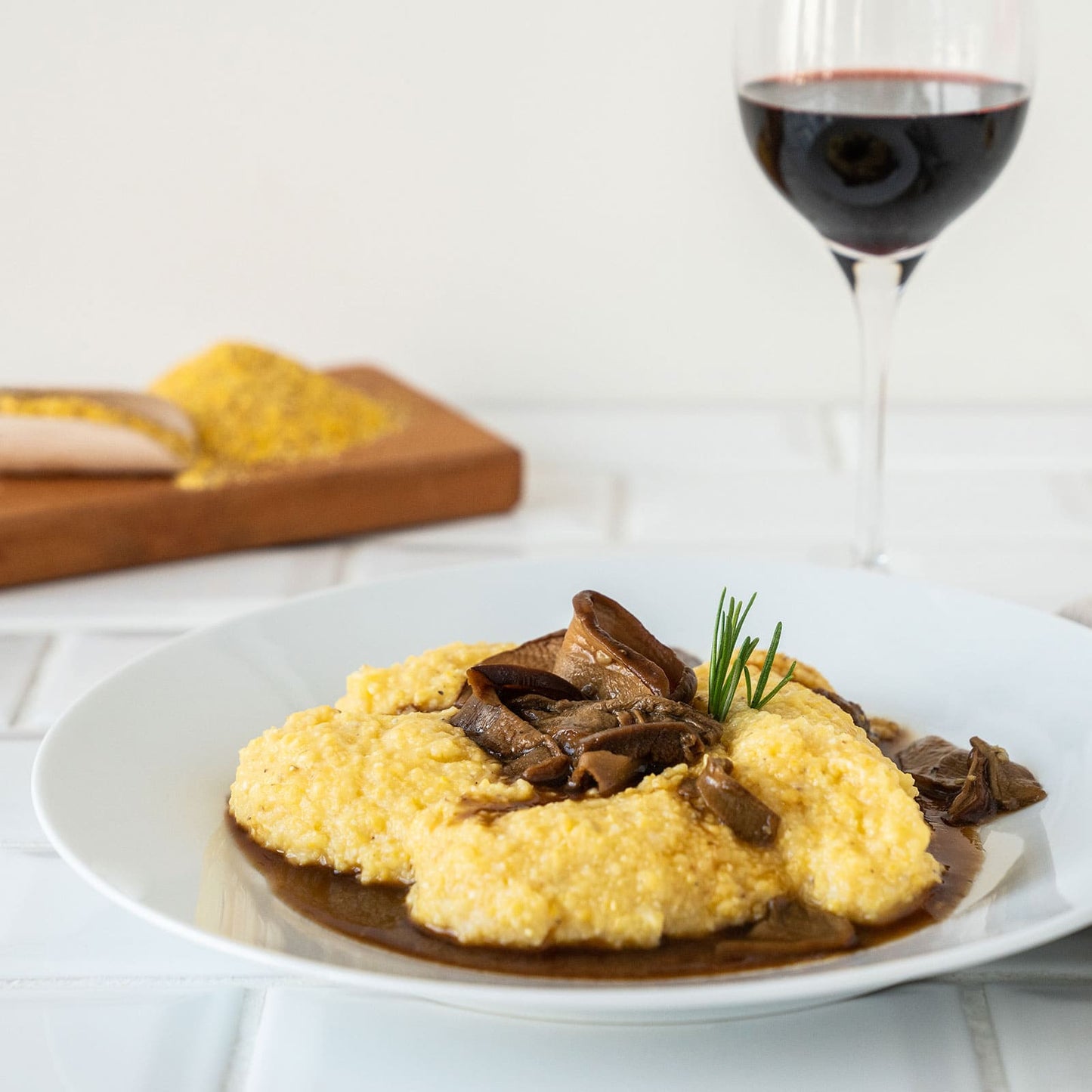 Polenta bergamasca con crema di funghi porcini - Outlet